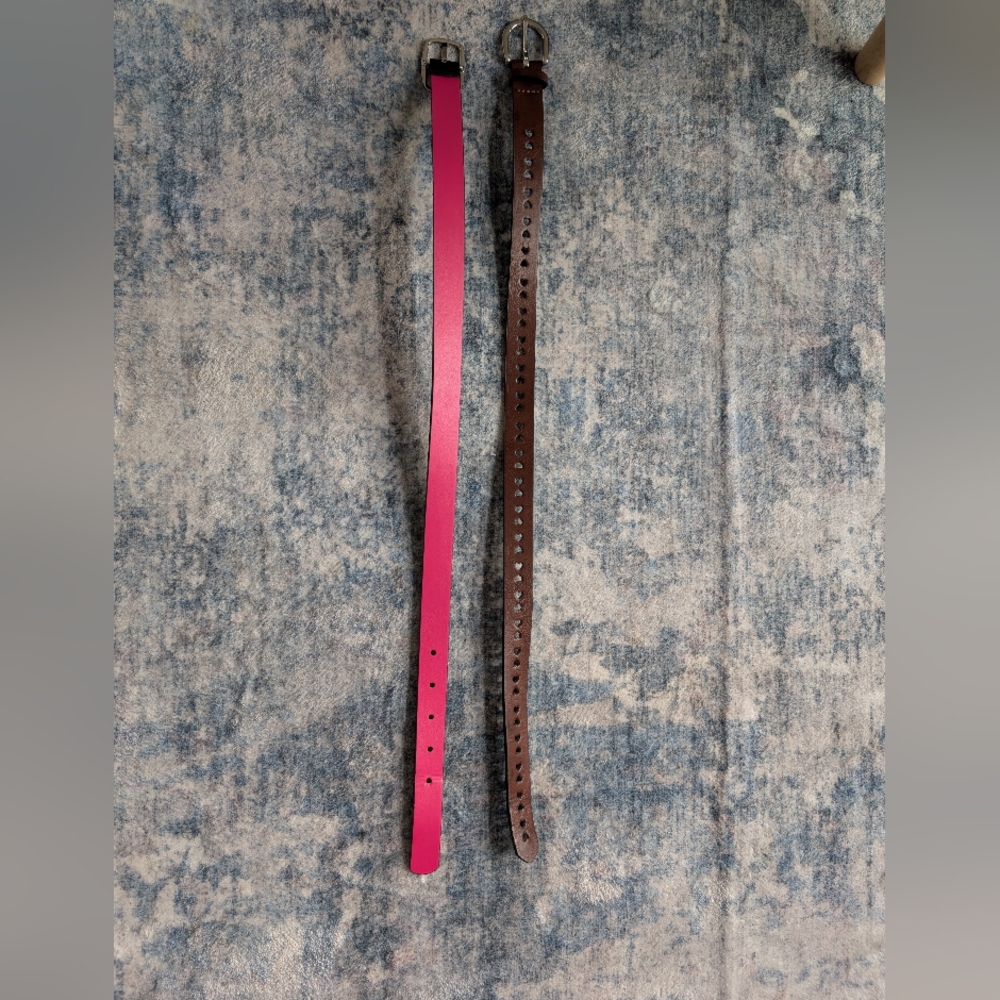 2 Girl's Belts Target 25" Long EUC